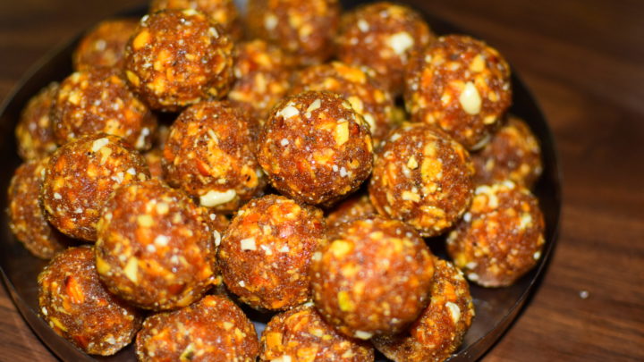 Dry Fruit Laddu with Jaggery and Coconut